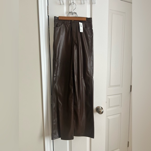 Garage Straight Leg Leather Pants - Picture 3 of 6